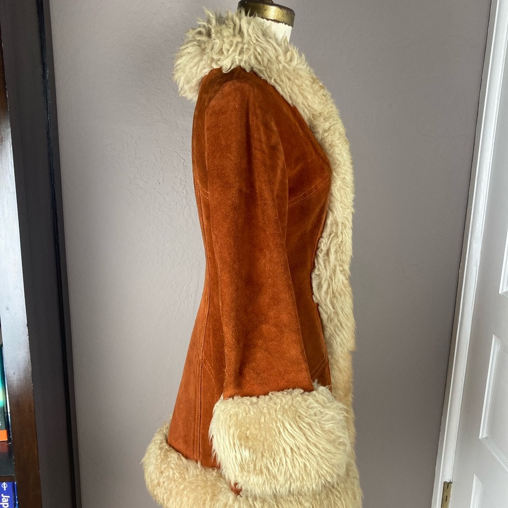 1960s / 1970s Gastown Suede and Shearling Penny Lane Coat - S/M - Picture 6 of 16